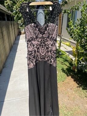 Vintage Sue Wong Beaded Mesh GownY2K Sequin Dress